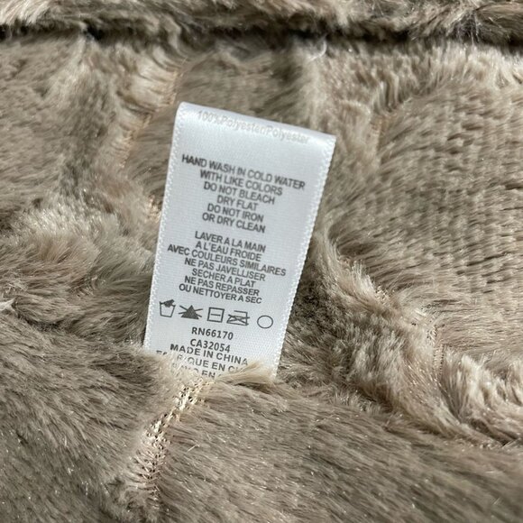 Elevenses Faux Fur Vest Womens Small‎ Brown Asymmetric Open Front Sleeveless - Picture 8 of 9